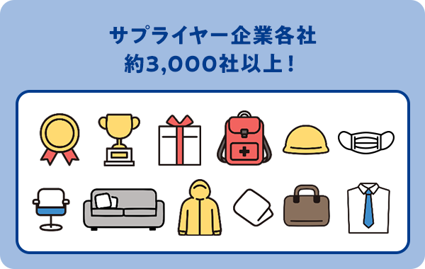 サプライヤー企業約3000社以上