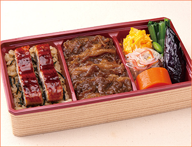 ［柿安］黒毛和牛牛めし＆うなぎ弁当