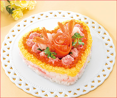 〈北辰鮨〉ハートケーキちらし