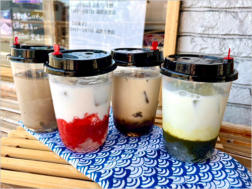 わらびもちラテ(黒糖・いちご・抹茶・ほうじ茶)(1杯) 540円