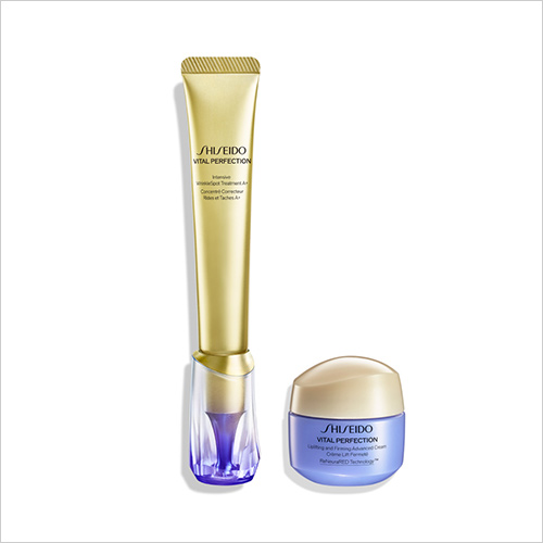 先進シワ改善＆ハリつや肌キット 14,850～15,950円  ［セット内容］ ・SHISEIDO バイタルパーフェクション リンクルリフト ディープレチノブライトA＋【医薬部外品】(クリーム［部分用］) ※下記から1点お選びください。 (20g／本体) 15,950円・(20g／レフィル) 14,850円 ・SHISEIDO バイタルパーフェクションアドバンスクリーム【医薬部外品】(薬用クリーム／特製サイズ15g) ※数に限りがございます。無くなり次第終了となります。