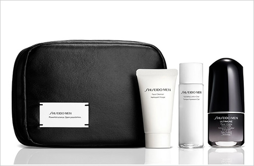 SHISEIDO メン アルティミューン トライアルキット N 6,380円  ［セット内容］ ・フェイスクレンザー(洗顔料／30g) ・ハイドレーティング ローション C(化粧水／30ml) ・アルティミューン™ パワライジング コンセントレート(美容液／15ml) ・特製オリジナルポーチ