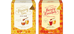 〈伊藤園〉はちみつ紅茶ティーバッグ7袋、はちみつルイボスティーティーバッグ7袋