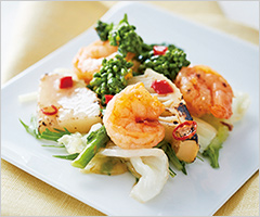 ［RF1］海老と京都産炙り筍のサラダ 岩塩ソース