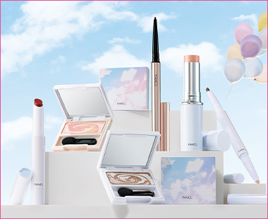 〈ファンケル〉 マーブルトリックアイカラー、アクラセラムルージュ、スティックルミナイザー、3Dアイブロウデザインペンシル、カラーロックシャープライナー