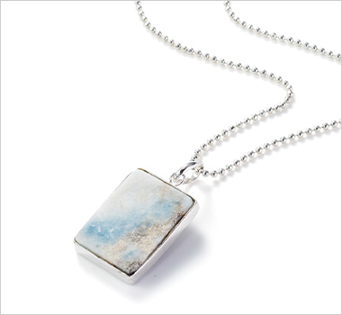 【新潟県／青木商事】糸魚川産青翡翠ペンダント