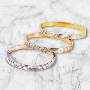 〈ホースワン〉ステンレス製デザインブレスレット各種