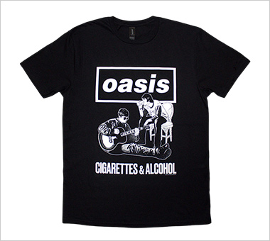＜oasis＞Cigaretts＆Alcohol T-シャツ