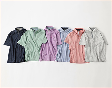 〈マックレガー〉半袖ジップポロシャツ