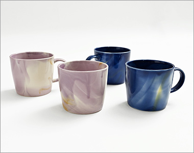 〈ベーシック＆アクセント〉マーブル マグカップ