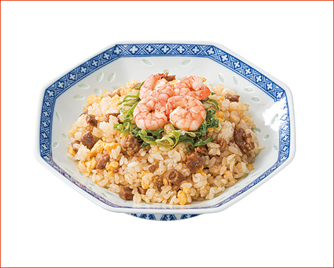 〈四陸〉海老たっぷり炒飯