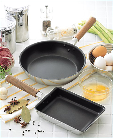 〈グッドキッチンカンパニー〉 インダクションミラー フライパン24cm卵焼きセット