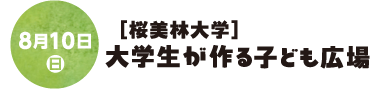 8月10日(日) ［桜美林大学］大学生が作る子ども広場