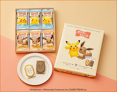 〈パクとモグ〉ポケモン東京ばな奈 はみ出しチョコのクッキーサンド