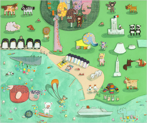 ノルマンディーの楽園(キャンパスジグレー／39.5×46cm) 44,000円