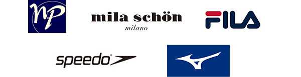 NP、mila schon、FILA、speedo、MIZUNO
