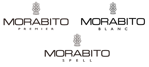 <モラビト プルミエ><モラビト ブラン><モラビト スペル>ロゴ