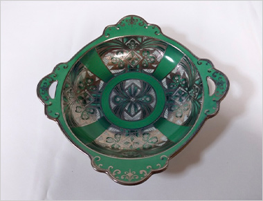 ＜みずほアンティーク＞オールドノリタケ アールデコ幾何学文様皿