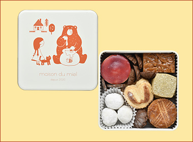 ＜メゾン・デュ・ミエル＞ミエルの赤いクッキー缶