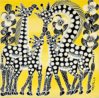 「しあわせを呼ぶキリンの家族～モノクロ～イエロー～」by Abdallah