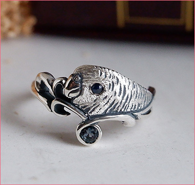 ＜モゲ＞サザナミインコのリング