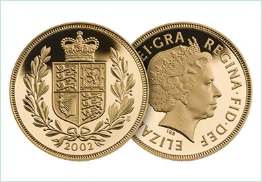 ＜ ロイヤルミント＞エリザベス女王ゴールデンジュビリー記念プルーフ金貨 2002