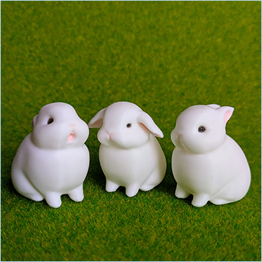 ＜うさぎ印(うさぎじるし)＞うさフィギュア(樹脂)