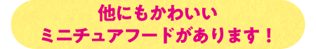 他にもかわいいミニチュアフードがあります！