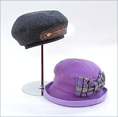 ＜アトリエどら猫＞羽根ベレーMサイズ、バックリボンセーラーMサイズ