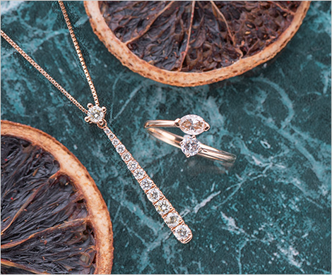 ダイヤモンドペンダント、ダイヤモンドリング