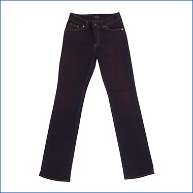 茜染ジーンズ