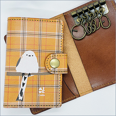 ＜あいうえ堂＞カード＆キーケース 栃木レザー