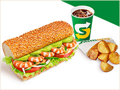 <サブウェイ>えびアボカド ポテトドリンクセット