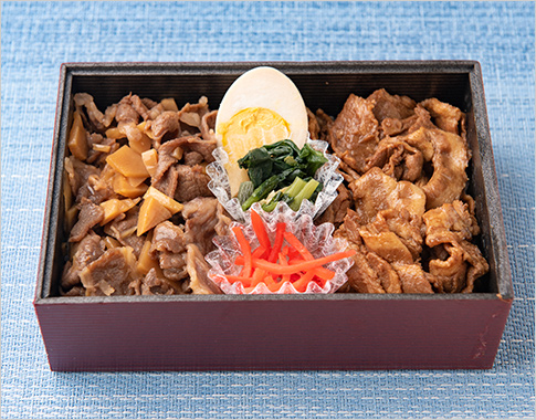 ＜懐石料理 青山＞肉2種食べ比べ弁当