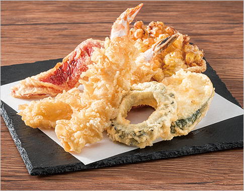 ＜銀座天一＞海老と夏野菜の盛り合わせ