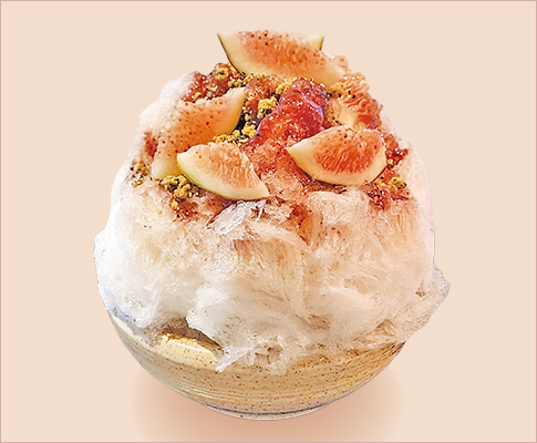 ［カズベイク］いちじく・ほうじ茶・バジルのかき氷