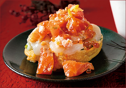 ［一口いなり むろや］こぼれ北海三昧