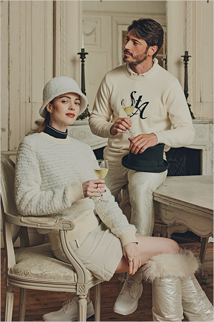 ＜セント・アンドリュース＞［レディース］ハット、 ニット、スカート、ソックス ［メンズ］キャップ、ニット、パンツ