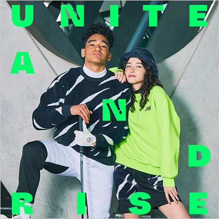 ＜ジャックバニー＞クルーネックニット、中綿ロングパンツ［レディース］長袖スウェット、裏地付きスカート、 ファーバケットハット