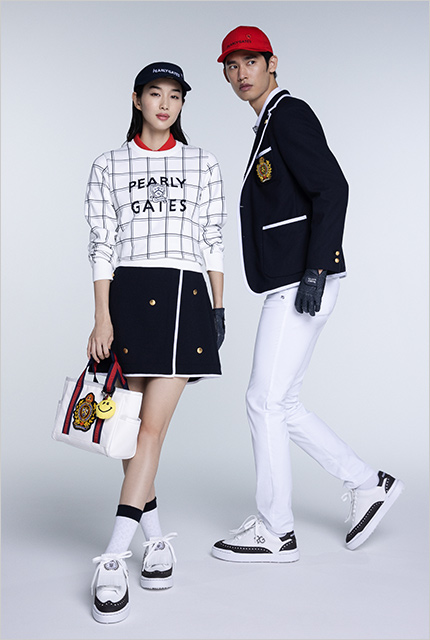 ＜パーリーゲイツ＞［レディース］バイザー、ポロシャツ、ニット、スカート、グローブ、カートバッグ、ソックス、シューズ［メンズ］キャップ、ポロシャツ、ジャケット、パンツ、グローブ、シューズ