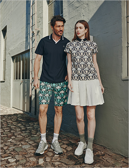 <セント・アンドリュース>【メンズ】ポロシャツ、ショートパンツ、ソックス、シューズ【レディース】ポロシャツ、スカート、ソックス、シューズ