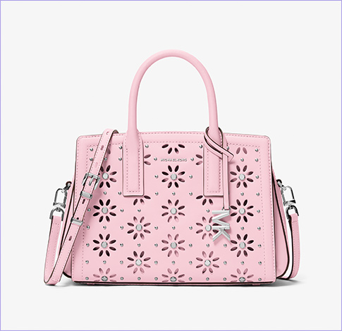 ［マイケル・コース］LAILA エンブリッシュ レーザーカットレザー サッチェル スモール