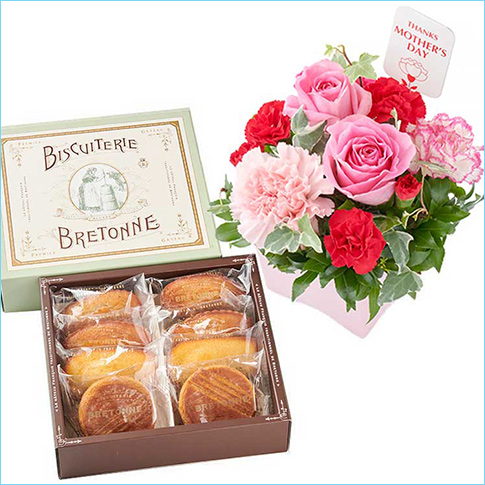 2026生花アレンジメントB＆＜ブルトンヌ＞スイーツセット