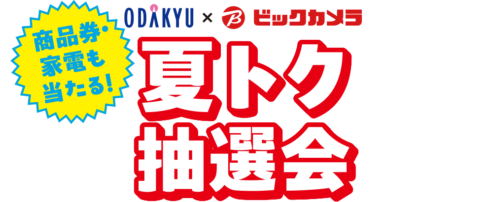 商品券・家電も当たる! ODAKYU×ビックカメラ 夏トク抽選会