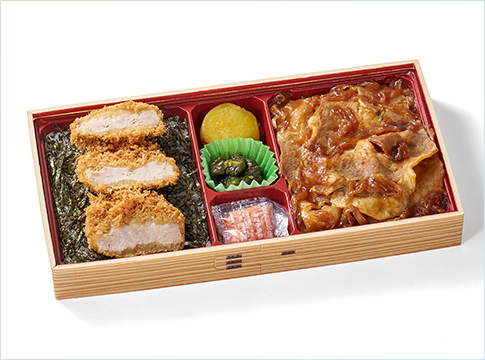〈とんかつ まい泉〉塩で食べるヒレかつと生姜焼き重
