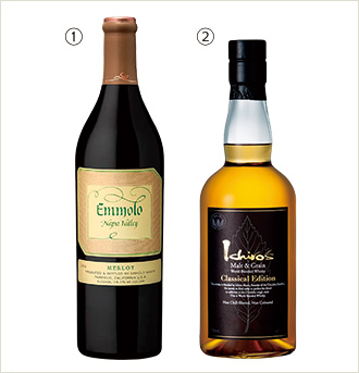 〈ワインショップ・エノテカ〉エモロー・メルロ、〈イチローズ〉モルト＆グレーン クラシカルエディション