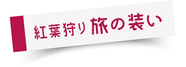 紅葉狩り 旅の装い