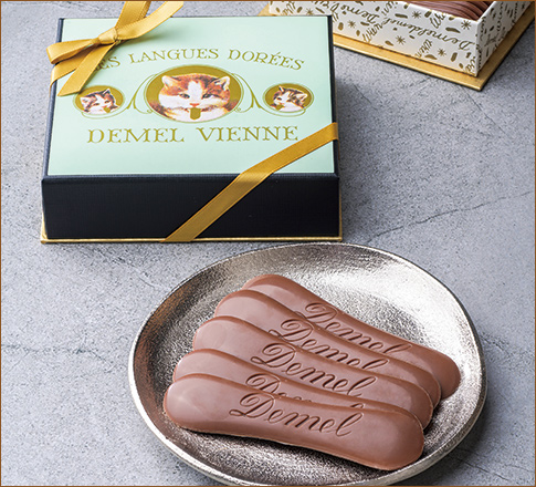 〈デメル〉ソリッドチョコ猫ラベル ミルク