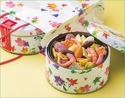 〈京都・宇治式部郷〉花うららけし HR-化粧缶 チョコあられ入り