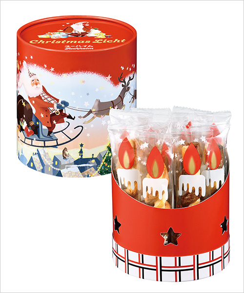 クリスマスリヒト(プレーン7個・チョコレート7個) 1,512円  パイとビスケットを一度に味わえる贅沢なお菓子を、クリスマスに飾るキャンドルに見立てました。 ※数に限りがございます。無くなり次第終了となります。